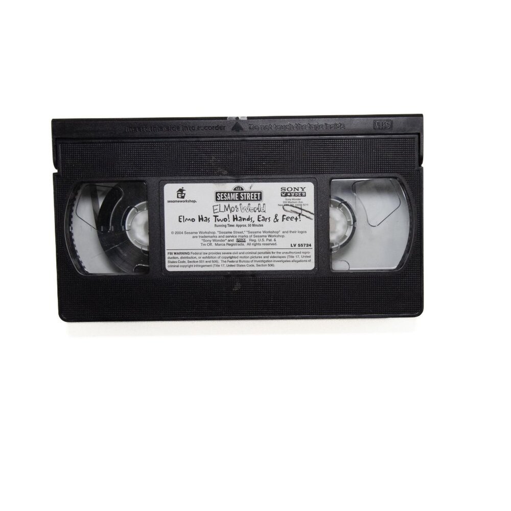 Sesame Street Elmos World VHS Tape - Elmo Has Two! Hands Ears & Feet - Approx. 5